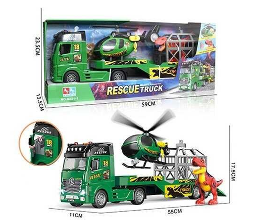 Carro Helicoptero Con Dinosaurio